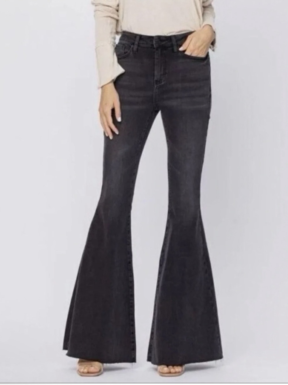 Judy Blue Super Flare Black Jeans Size 29